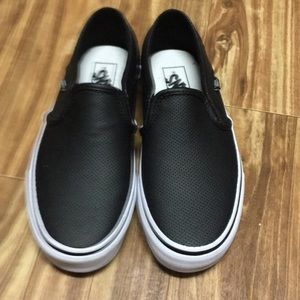 Black vans slip on shoes